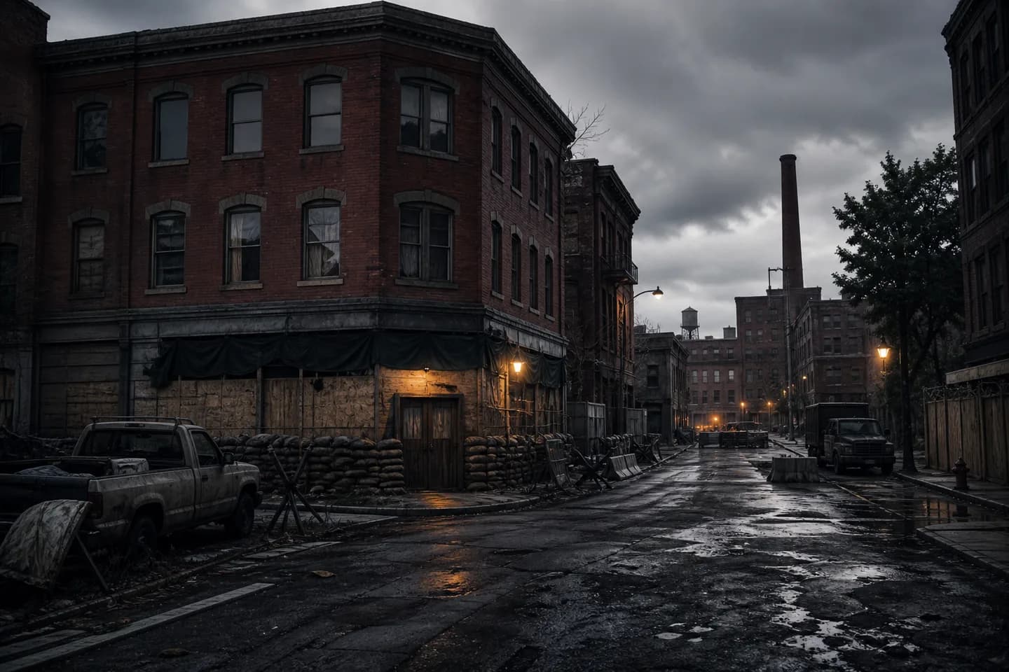Lewiston: A Maine city route beginning in barricaded stores with randomized urban locations.