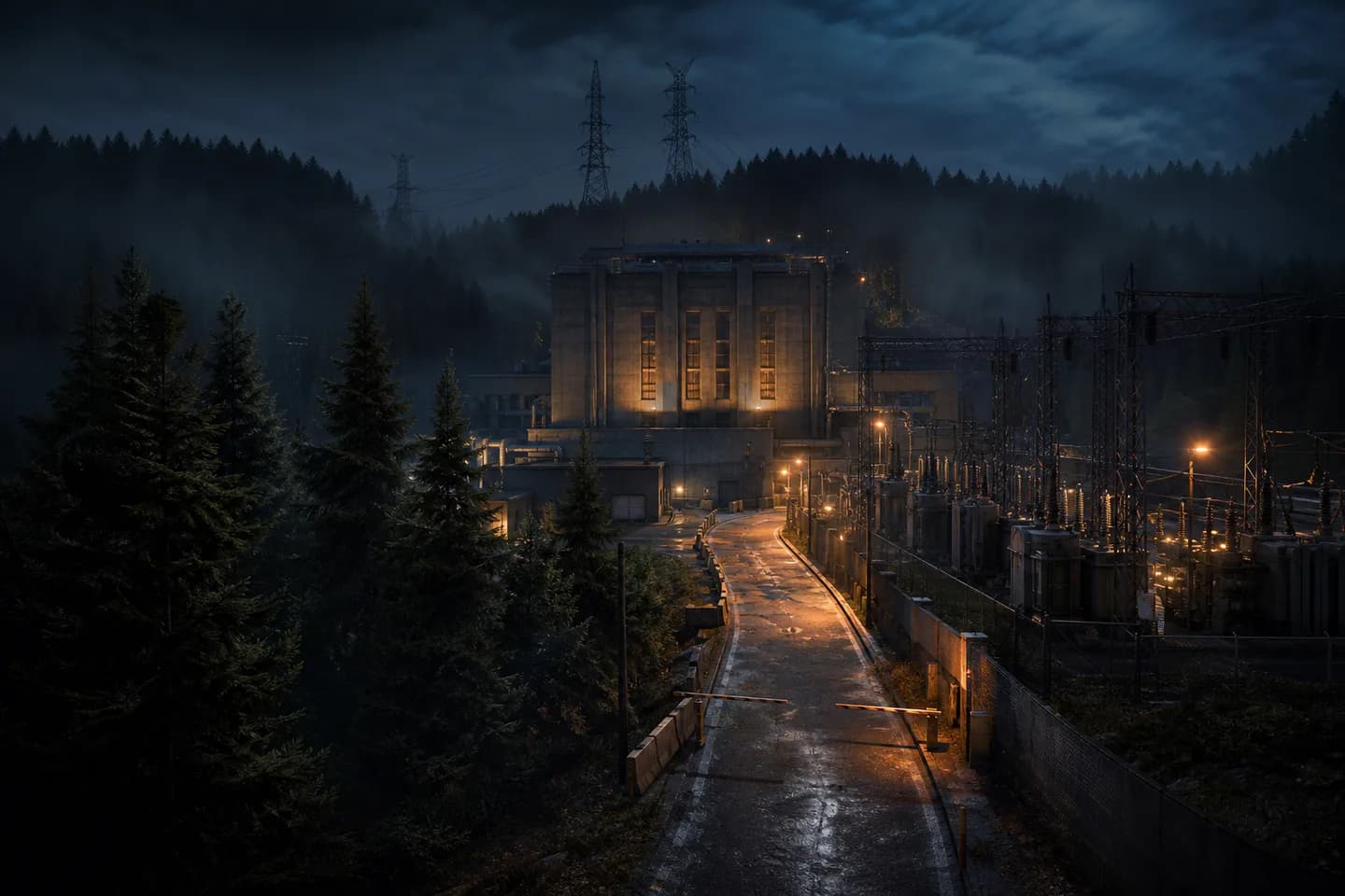 Power Plant: Pennsylvania wilderness surrounding a central Light & Electric power plant objective.